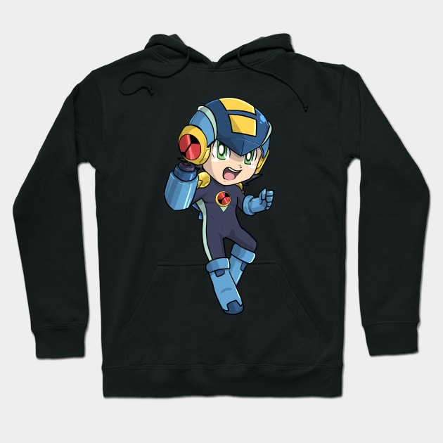 Blue Bomber Hoodie by TokenDuelist